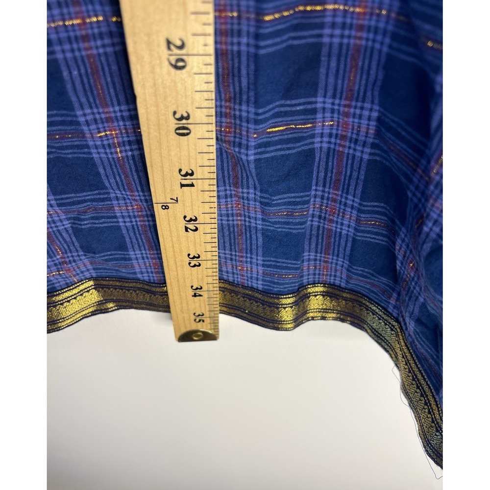 Vtg Lemon Grass Plaid Gold Jumper Dress Women M Prairie Comfy - Picture 12 of 13